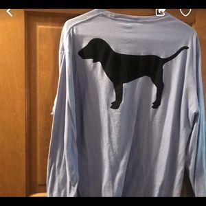 Long sleeve pink shirt. Purple color